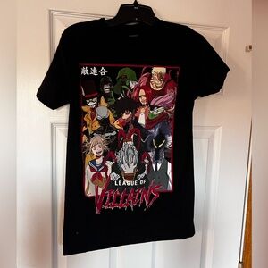 My Hero Academia Anime League of Villians T-Shirt Women's Small Black EUC‎